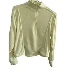 Danskin Activewear Sweater Women SP Yellow Pullover Top Soft Buttery Athletic